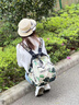 古梵緹（GUFANTI）印花雙肩包女士新款時尚大容量旅游背包書包 七夕生日禮物送女友 青枝綠葉大號【限定輕奢禮盒包裝】 曬單實拍圖