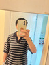 ARKET男裝 棉麻混紡短袖polo衫藏藍(lán)/米白夏季新款0710956028 藏藍(lán)色/米白色 M 175/100A (M) 曬單實(shí)拍圖
