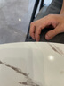 固易北歐風(fēng)洽談桌椅組合咖啡奶茶店圓形餐桌茶幾辦公休閑小圓桌 仿大理石桌面+深灰色【皮質(zhì)椅】 80cm 直徑一桌四椅 曬單實(shí)拍圖
