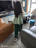 開米熊女童夏季套裝2025新款大兒童時(shí)尚吊帶兒童寬松休閑闊腿褲韓版衣服 綠色 150 碼建議身高140cm左右 曬單實(shí)拍圖