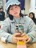 途尊紐扣蕾絲邊水洗牛仔貝雷帽女夏季韓版百搭顯臉小云朵帽八角帽子潮 愛(ài)心紐扣-淺藍(lán)色 均碼 曬單實(shí)拍圖
