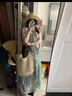 麓格立吊帶氣質(zhì)連衣裙女2025年夏季新款印花顯瘦收腰海邊氛圍感長裙子女 吊帶連衣裙【S】 曬單實拍圖
