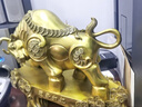 琉晴銅牛擺件招財純銅牛氣沖天生肖牛轉(zhuǎn)乾坤華爾街牛辦公室桌裝飾禮品 運勢如虹大號黃銅 曬單實拍圖