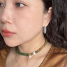 ICESTRELLA滿(mǎn)鉆幾何耳扣女18百搭簡(jiǎn)約氣質(zhì)方形耳環(huán)女輕奢感耳飾女 曬單實(shí)拍圖