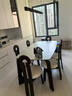 全友（QUANU）家居法式復古餐桌組合套裝一桌四椅家用橡木腿鋼化玻璃桌面吃飯桌 鋼化玻璃|1.6m餐桌+餐椅*6 曬單實(shí)拍圖