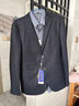羅蒙（ROMON）大碼西服男外套春秋季加肥加大商務(wù)休閑免燙西裝胖子寬松中年便西 2109-藍色 2XL【150-170斤】 曬單實(shí)拍圖