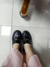 百麗（Belle）復(fù)古抓皺鎏金樂(lè)福鞋女25秋新商場(chǎng)款牛皮粗跟jk樂(lè)福鞋E1Y1DCA5預(yù)售 黑色 34 曬單實(shí)拍圖