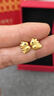 中國黃金（CHINA GOLD）黃金耳釘女款立體時(shí)尚百搭足金小恐龍直針耳飾節(jié)日生日禮物送女友 恐龍耳釘 曬單實(shí)拍圖