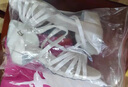 三莎正品三莎專(zhuān)業(yè)少兒童拉丁舞鞋女童軟底中低跟初學(xué)者練功舞蹈鞋白色 真絲緞面超軟(純白) 35 曬單實(shí)拍圖