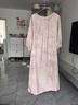 德瑪納【蜜桃歐若風(fēng)】夏季復(fù)古法式風(fēng)暗提花腰帶中袖A字藏肉女式連衣裙 曬單實(shí)拍圖