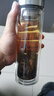 蘇泊爾（SUPOR）玻璃杯茶水分離男士水杯雙層高硼硅玻璃耐高溫大容量泡茶杯子禮物 行硯黑400mL 曬單實拍圖