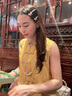 She's茜子陪伴蝴蝶結發(fā)夾珍珠邊夾輕奢劉海夾發(fā)飾頭飾發(fā)卡教師節禮物金色K0 曬單實(shí)拍圖