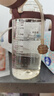 貝因美嬰兒翻蓋奶瓶防脹氣一歲以上PPSU直飲吸管奶嘴寶寶學(xué)飲杯重力球 曬單實(shí)拍圖