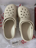 名創(chuàng)優(yōu)品（MINISO）洞洞鞋女男夏季外穿沙灘涼鞋防滑厚底踩屎感包頭涼拖鞋骨白38-39 曬單實拍圖