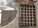 仿古小屏風(fēng)擺件實木鏤空手工藝品屏風(fēng)架子中國風(fēng)桌面茶桌架子裝飾 格子屏風(fēng) 曬單實拍圖