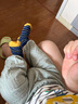 babylove嬰兒防蚊褲夏季薄款純棉紗布透氣寬松休閑褲男女寶寶時(shí)尚百搭褲子 天青綠 80 曬單實(shí)拍圖