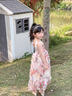 女童吊帶裙外搭小開衫2025新款女大童洋氣時(shí)髦夏季碎花吊帶裙套裝 套裝【薄外套+裙子】 150 曬單實(shí)拍圖