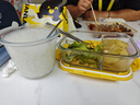 欣美雅（xinmeiya）可微波玻璃湯碗上班族帶飯便當(dāng)盒保鮮盒冰箱大容量湯盒耐高溫湯罐 紫色玻璃湯碗750毫升 曬單實(shí)拍圖