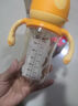 bobo寬口奶瓶新生兒吸管奶瓶嬰兒6個(gè)月以上ppsu大寶寶奶瓶 黃色260帶L號(hào) 曬單實(shí)拍圖
