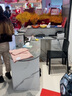 朗贊吧臺收銀臺簡(jiǎn)約現代服裝店柜臺桌便利店美容院店鋪小型前臺接待臺 白色+木紋左高+送LED燈 120x60x100cm 曬單實(shí)拍圖