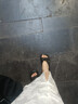 涼拖鞋女夏外穿2025新款仙女風(fēng)配裙子厚底沙灘涼鞋時(shí)尚孕婦一字拖 黑色 35 曬單實(shí)拍圖