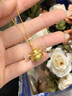 世紀(jì)緣黃金吊墜女錦鯉葫蘆足金福祿祥云紋五彩編繩送女友生日禮物 4.31g【贈(zèng)金色925銀鏈】 曬單實(shí)拍圖