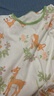 迷你木木屋兒童睡衣春夏男女童長袖家居服中小童空調(diào)服 白/綠童話森林 130  曬單實拍圖