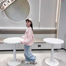 女大童衛(wèi)衣春秋款2025新款女童時(shí)髦洋氣春裝上衣兒童網(wǎng)紅炸街衣服 粉色 160 曬單實(shí)拍圖