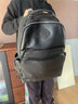 鹿師傅頭層牛皮真皮男士雙肩包電腦包筆記本上班通勤休閑背包書(shū)包旅行包 黑色 頭層牛皮 曬單實(shí)拍圖