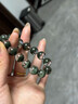 中國(guó)黃金（CHINA GOLD）綠幽靈水晶手串女透明圓珠玉石聚寶盆手鏈七夕情人節(jié)禮物送女朋友 綠幽靈水晶手串8mm 曬單實(shí)拍圖