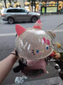 NUOMAN3C認證HelloKitty凱蒂貓電動(dòng)車(chē)兒童可愛(ài)頭盔親子成人四季通用防曬帽3-12歲夏季男女孩寶寶安全帽 庫洛米B 防曬短鏡+雙拼白 曬單實(shí)拍圖