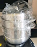 康巴赫不銹鋼三層蒸鍋家用復(fù)底大蒸鍋蒸籠可視鍋蓋28cm電磁爐通用 曬單實(shí)拍圖