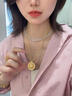 黃金平安如意鎖項(xiàng)鏈女金包銀999祥云福吊墜鎖骨鏈送女老婆日禮物 八寶羅盤吊墜（金包銀）贈項(xiàng)鏈 曬單實(shí)拍圖
