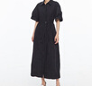 moussy 女裝新品舒適通勤風(fēng)優(yōu)雅度假襯衫連衣裙010HS233-0151 020黑色 S 00001 曬單實(shí)拍圖