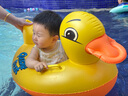 演繹 游泳圈兒童1-3-6歲寶寶坐圈腋下救生圈水上玩具裝備小孩充氣趴圈 小黃鴨游泳圈坐圈 曬單實拍圖