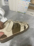 奇諾鼠兒童涼鞋女童2025夏季新款嬰幼兒寶寶1-3歲公主鞋夏天機(jī)能學(xué)步鞋 米色 25 碼(內(nèi)長(zhǎng)15.5cm適合腳長(zhǎng)15cm) 曬單實(shí)拍圖