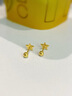 中國珠寶 SINO GEM黃金耳釘星星女足金小金豆耳飾時尚簡約情人節(jié)520送女朋友禮物 星星耳釘【單只】約0.6g 曬單實拍圖