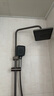 DURASTING杜拉斯汀奶白色淋浴花灑套裝大頂噴鋼琴按鍵增壓噴頭淋雨沐浴器 2205-【槍灰色】冷熱款 曬單實(shí)拍圖