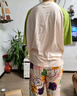 嚕嚕牛兒童睡衣女童夏季純棉五分袖薄款套裝夏天女孩大童家居服 22202-蜜桃粉 165 (22碼建議身高155-160) 曬單實(shí)拍圖
