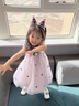 G.DUCKKIDS小黃鴨童裝女童連衣裙夏季兒童裙子寶寶洋氣公主紗裙中小童背心裙 庫洛米網(wǎng)紗裙-紫色 110 尺碼4~5歲【100-110cm】 曬單實(shí)拍圖