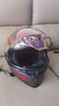 VGV揭面盔3c認證摩托車(chē)頭盔雙鏡藍牙半盔四季男女騎行機車(chē)安全帽c 極速碳纖紋+炫彩鬼面鏡+外置藍牙 XL（適合58-60頭圍） 曬單實(shí)拍圖