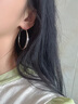 伊燦夸張大圈圈素圈耳環(huán)女輕奢氣質(zhì)時(shí)尚高級(jí)感耳圈2025年新款爆款耳飾 銀色夸張大圈圈耳環(huán) 曬單實(shí)拍圖
