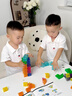 麥格萌兒童磁吸積木方塊1-3-6歲磁力片玩具男女孩生日禮物拼搭磁力積木 啟蒙教學【54pcs/貼紙+收納袋】 寶寶益智啟蒙玩具積木1-3-7歲 曬單實拍圖