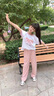 G.DUCKKIDS童裝女童夏裝套裝新款洋氣兒童運動套裝中大童夏季休閑女孩衣服 綠色 150 建議140-150cm11-12歲cm 曬單實拍圖