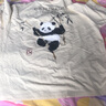 杰克·瓊斯（JACK&JONES）男裝25年棉質(zhì)涼感短袖T恤男士夏季潮流寬松卡通熊貓印花半袖t恤 A08云米色 寬松版，卡碼拍小 2XL 190 曬單實拍圖