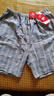 浪莎（LangSha）夏季男士睡褲松緊腰家居短褲男日系格子薄款休閑口袋可外穿大碼 淺藍大格子 水洗-短褲 2XL 180 170-190斤左右 曬單實(shí)拍圖