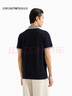EMPORIO ARMANI/阿瑪尼官方旗艦?zāi)兄榈厝奕？鄱绦浞I(lǐng)條紋飾邊Polo衫七夕 【珠地網(wǎng)眼全棉三?？邸堪狄顾{(lán)/鷹標(biāo) 2XL  (推薦：180-200斤) 曬單實(shí)拍圖