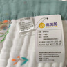 棉加加（Cotton++）紗布浴巾6層?jì)雰杭兠迣殞毴?00%新生兒童3-6-12歲洗澡包被裹巾 花兔綠【a類6層一體超柔110*110 cm拉伸尺寸 曬單實(shí)拍圖