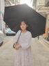 魅馳長(cháng)柄雨傘女森系復古防曬遮陽(yáng)傘小清新ins風(fēng)波點(diǎn)傘晴雨兩用太陽(yáng)傘 黑色圓點(diǎn) 8骨 【晴雨兩用】 曬單實(shí)拍圖