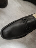 奧康豆豆鞋男士休閑皮鞋牛皮 軟底軟皮白色英倫潮流駕車(chē)懶人鞋 黑色 43 曬單實(shí)拍圖